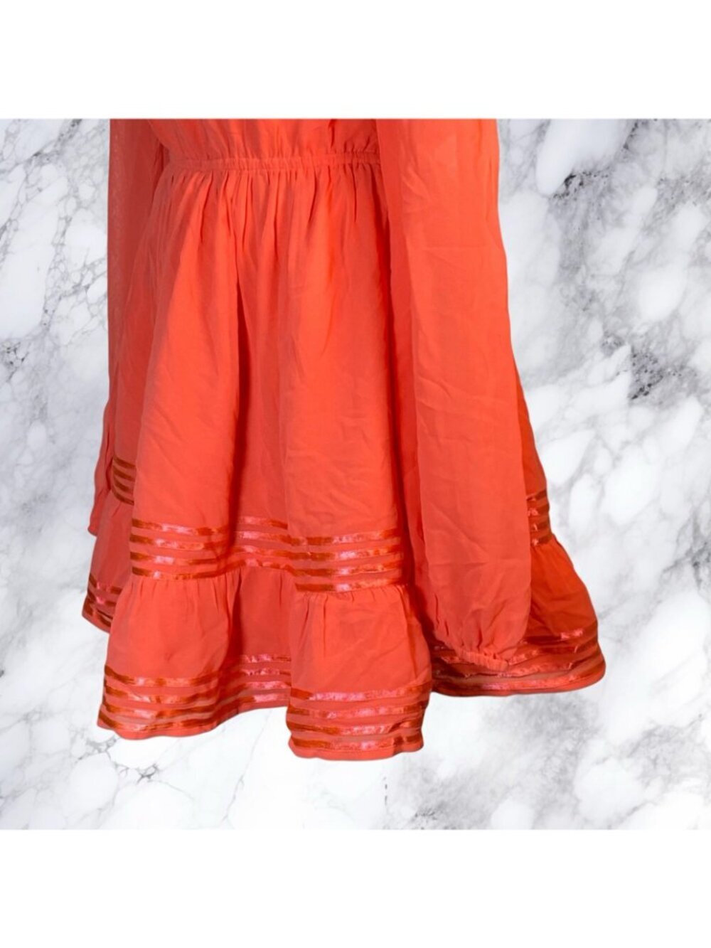 Lovers and Friends Allister Dress in Coral Red - Picture 9 of 10